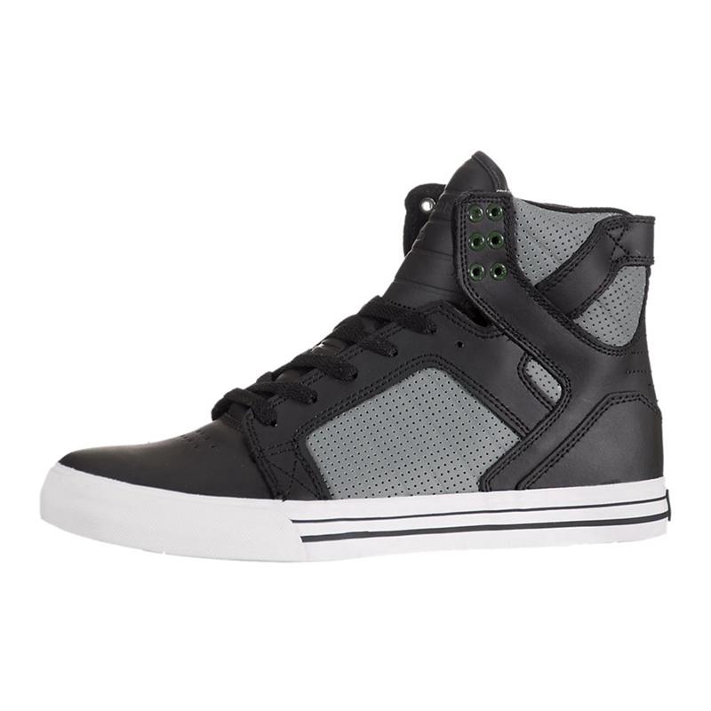 Zapatillas Altas Supra Argentina Hombre - SKYTOP Negras Gris (YCBXF-1527)